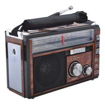 Retro Portable Wireless Bluetooth Radio, Wood