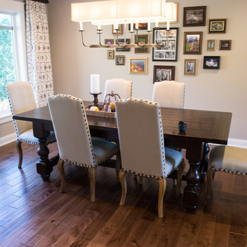 Kitchen, Dining, & Foyer with Handscraped Birch Hardwood