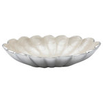 Julia Knight - Peony 8" Oval Bowl, Snow - Fill your home with beauty. Just like the Peony, Julia Knight��_s serveware pieces are beautiful, but never high maintenance! Knight��_s romantic Peony Collection is known for its signature scalloped edges that embody the fullness, lushness and rounded bloom of nature��_s ��_Queen of Flowers��_. The Peony has been cherished for centuries and is known worldwide for symbolizing prosperity, honor, good fortune & a happy marriage! Handcrafted and painted by artisans, this 8��_ Oval Bowl is a great piece for sides, salads, chips & crackers! Mix and match all of the remarkable colors in the Peony Collection or pair with pieces from Julia Knight��_s Floral, Classic or By the Sea Collections!