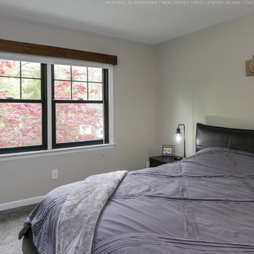 Stylish Bedroom with New Black Windows - Renewal by Andersen NJ / NYC