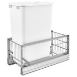 Rev-A-Shelf - Pull Out Double Trash/Waste Container With Soft Close, Aluminum, 50 qt./12.5 gal - Italian influenced and crafted with sturdy aluminum frame, Rev-A-Shelf's 5349 series offers the utmost luxury and function with its full extension soft-close slides. Polymer bins are perfect for small and  large families and are easily removable for cleaning.   Finish your installation by attaching your own cabinet door with the provided hardware. Available in various colors, heights and widths.