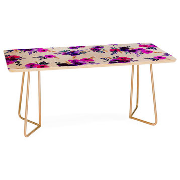 Amy Sia Ava Floral Purple Coffee Table