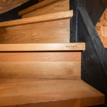 Rustikale Treppe Shou Sugi Ban