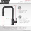 Single Handle Pull-Down Dual Mode Kitchen Faucet in Stainless Steel Matte Black