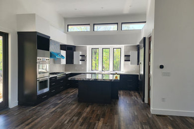 Example of a trendy kitchen design in Boston