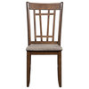 Santa Rosa Medium Brown Lattice Back Side Chair-Set of 2