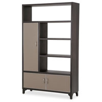 Emma Mason Signature Magnificent Left Bookcase, Taupe/Umber AIC00026