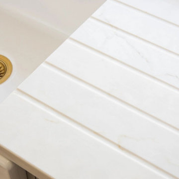Banish the Beige: Calacatta Gold Superior worktops