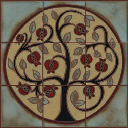 Custom Murals - Pomegranate Tree Mural - Tile Murals