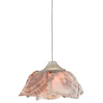 Currey & Company - Catrice 1-Light Multi-Drop Pendant - Rose-colored natural Capiz shells have become a blossom to ornament our Catrice 1-Light Multi-Drop Pendant. The silver pendant is luminous in a mix of painted silver and contemporary silver leaf finishes. This fixture is among Currey & Company's introduction of cluster lights, which includes 1-light up to 36-light configurations. We also have an arm chandelier and several wall sconces in this family of fixtures.
