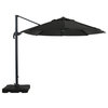 GDF Studio Pandora Outdoor 9.8 Ft. Aluminum Frame Base Canopy Umbrella, Black