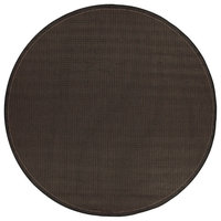 Couristan Recife 7'6" Round Area Rug, Black/Cocoa