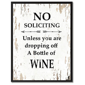 Dropping Off A Bottle Of  Wine Inspirational, Canvas, Picture Frame, 13"X17"