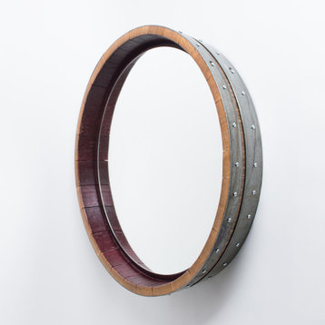 Inverted Wine Barrel Mirror