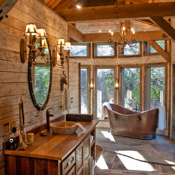 Reclaimed and Rustic Materials Make A Cabin Cozy