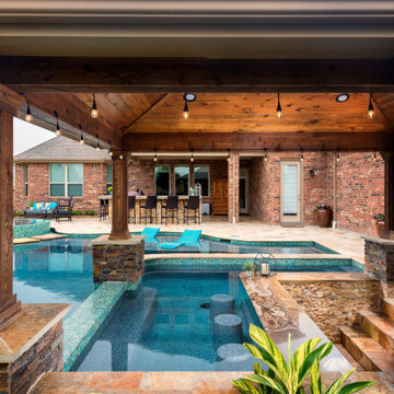 Custom Timber Cabana with Spa Bar