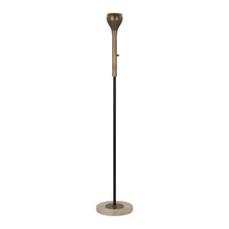 Robert Abbey Axis Floor Torchiere, Aged Brass Finish - Floor Lamps
