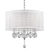 Chic Silver Ceiling Lamp With Crystal Accents and Silver Shade