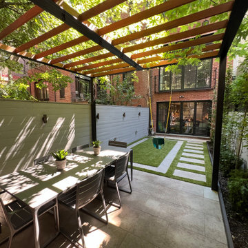Kid friendly narrow garden