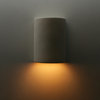 Evans Half Cylinder Outdoor Wall Light, Bisque Gray, Closed Top