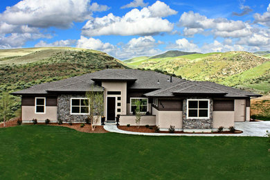 Contemporary exterior home idea in Boise