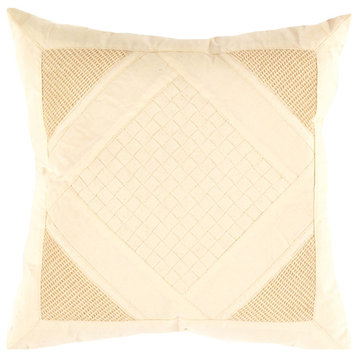 Beige Color Pure Cotton Pillow Cover