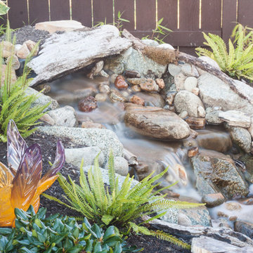 Close-up of a smaller waterfall