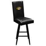 Dreamseat - Missouri Tigers Swivel Bar Stool With Black Vinyl - Perfect for your bar or around a pub table, you can even use it behind low seating to create a stadium feel. The Bar Stool Swivel 2,000 incorporates contemporary styling with durable full 360 degree swivel base, sturdy 18 gauge powder coated steel frame and upholstered vinyl seat. Features designed for commercial or home usage. The patented XZipit system provides endless logo options on the front and back of the chair and allows you to showcase your favorite team or interest. Additional rear logo panel available.Features: