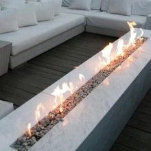 Linear fire pits patio