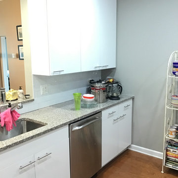 Modern kitchen cabinets finished in Ultra pure white