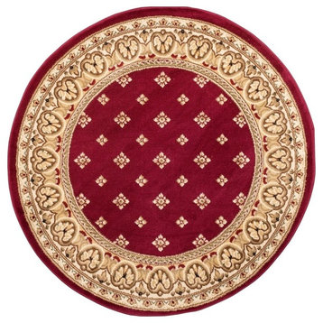 Well Woven Barclay Hudson Terrace Traditional Red Round Rug 3'11" Round