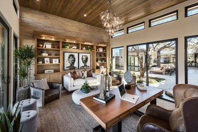 Home office - modern home office idea in Phoenix