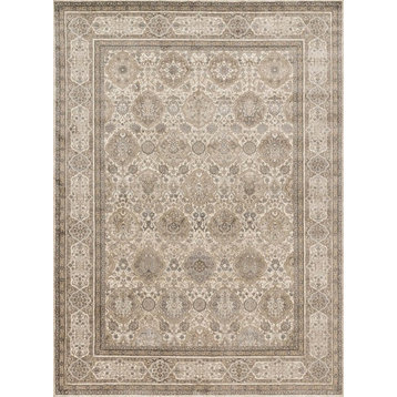 Durable Distressed Century Area Rug Sand and Taupe, 2'7"x4'