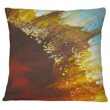 Blow of Brown Abstract Throw Pillow, 16"x16"