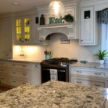 Country Style Kitchen- Teal Island