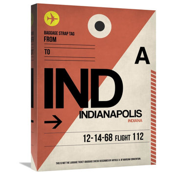 "IND Indianapolis Luggage Tag 1" Fine Art Print