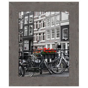 Amanti Art Rustic Plank Grey Narrow Photo Frame Opening Size 11x14"