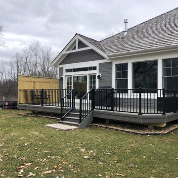 TimberTech Silver Maple Deck with Black Westbury Rails in Barrington Hills, IL