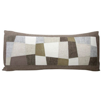Johnny Natural Decorative Pillow, 14"x28"
