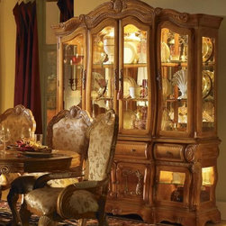 AICO Furniture - Trevi Latte Finish China and Buffet - AI-630056-27 - CLOSEOUT - Fabric
