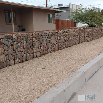 Corner lot Gabion wall