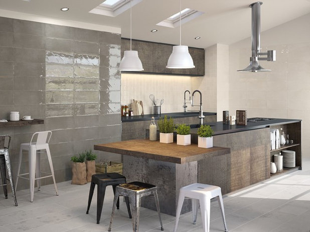 Aménager sa cuisine : 15 îlots de cuisine avec coin repas intégré Deco cuisine avec table intégrée