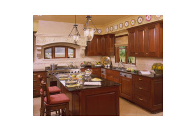 Elegant kitchen photo in Seattle
