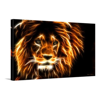 Lion By Mark Ashkenazi, Canvas Giclee Wall Art - Contemporary