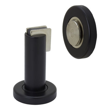 3"Black Rubber Door Stop Stopper WOT Magnetic Head Holder Doorstop Home Deco New 
