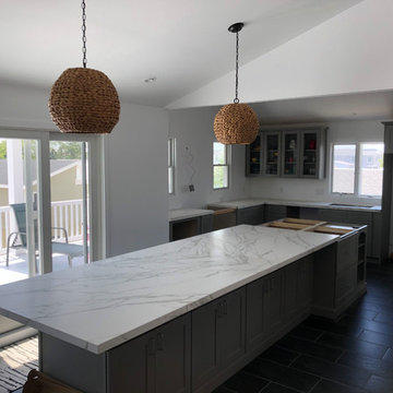 Neolith Calacatta Silk Finish in Kitchen at North Jersey Beach House