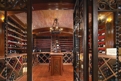 Elegant wine cellar photo in Orange County