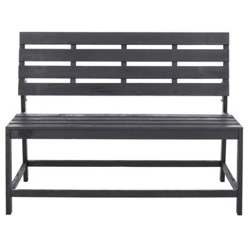 Safavieh Ruben Balcony Bench And Table, Dark Slate Gray