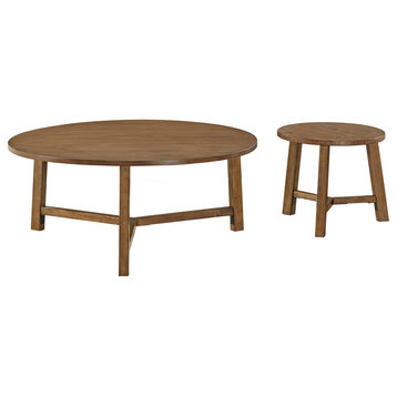 Alaterre Newbury Coffee and End Table Set, Pecan