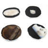 Black Agate Coasters--Silver Plated